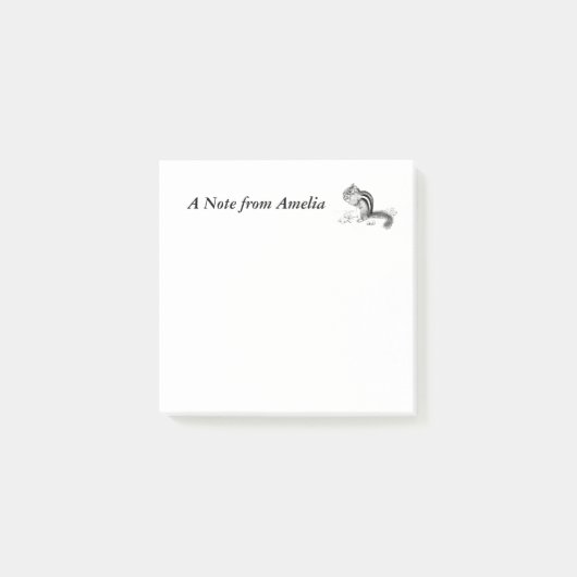 Chipmunk benutzerdefinierbar post-it klebezettel (Vorderseite)