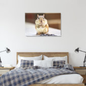 Chipmunk-Bild Leinwanddruck (Insitu (Schlafzimmer))