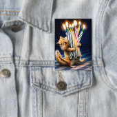 Chipmunk Birthday Candles Button (Insitu)