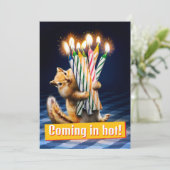 Chipmunk Birthday Candles Einladung (Stehend Vorderseite)