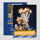 Chipmunk Birthday Candles Einladung (Vorne/Hinten)