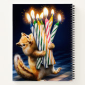 Chipmunk Birthday Candles Notizblock (Rückseite)