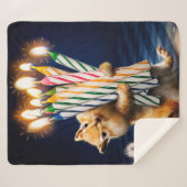 Chipmunk Birthday Candles Sherpadecke (Vorderseite (Horizontal))