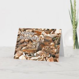 Chipmunk Birthday Card Karte