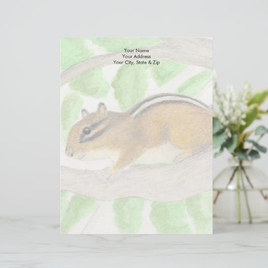 Chipmunk Briefbogen (Stehend Vorderseite)