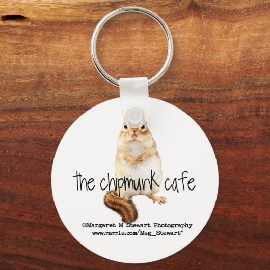 Chipmunk Cafe Logo Schlüsselanhänger (Vorderseite)