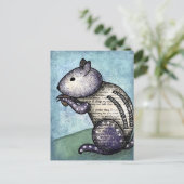 Chipmunk Chomps A Nut Postcard Postkarte (Stehend Vorderseite)