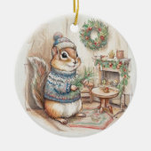 Chipmunk Christmas Wildlife Ornament (Vorne)