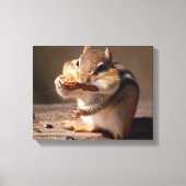 Chipmunk, der sein Gesicht erstickt Leinwanddruck (Vorderseite)
