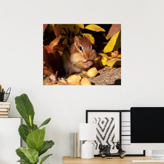 Chipmunk - Drucken Poster (Heimbüro)