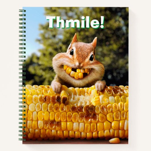 Chipmunk Eating Corn Notizblock (Vorderseite)
