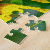 Chipmunk Eating Gelb Sonnenblumen Foto/Gemälde Puzzle (Seite)