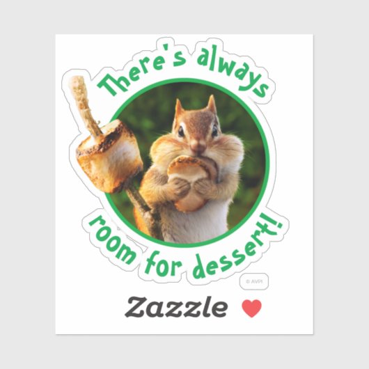 Chipmunk Eating Marshmallow Aufkleber (Blatt)