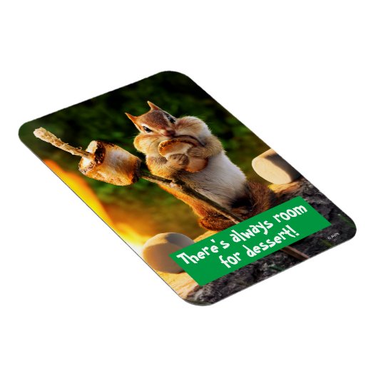 Chipmunk Eating Marshmallow Magnet (Rechte Seite)