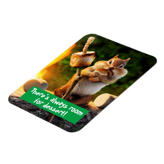 Chipmunk Eating Marshmallow Magnet (Linke Seite)