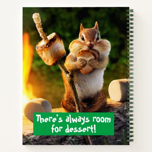 Chipmunk Eating Marshmallow Notizblock (Rückseite)