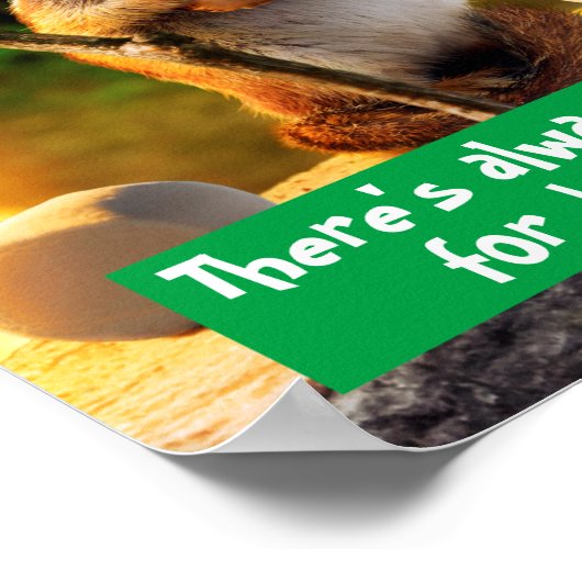 Chipmunk Eating Marshmallow Poster (Ecke)