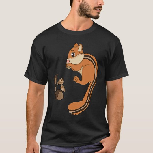 Chipmunk Eating Nuts  Nuts  For Kids T-Shirt (Vorderseite)