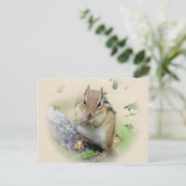 Chipmunk Eating Postkarte (Stehend Vorderseite)