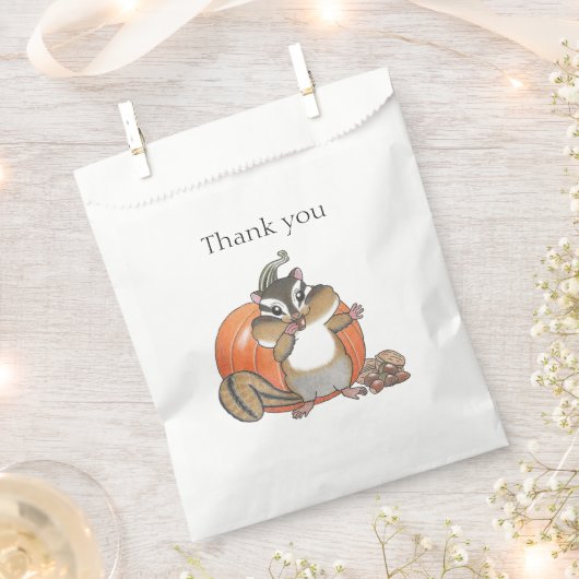 Chipmunk Eichhörnchen Vielen Dank für Ihre Gefalle Geschenktütchen (Ausgeschnitten)