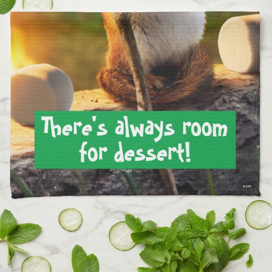 Chipmunk Ess Marshmallow Geschirrtuch (Gefaltet)