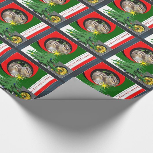Chipmunk-Feiertag Geschenkpapier (Ecke)