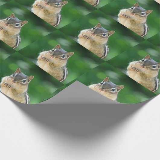 Chipmunk-Foto Geschenkpapier (Ecke)