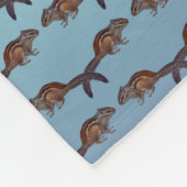 Chipmunk Frenzy Fleece Blanket (Sky Blue Mix) (Ecke)