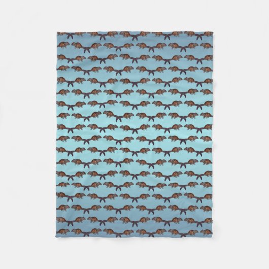 Chipmunk Frenzy Fleece Blanket (Sky Blue Mix) (Vorderseite)