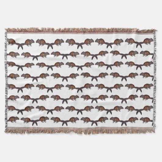 Chipmunk Frenzy Throw Blanket (Farbe auswählen) Decke (Vorderseite)