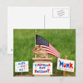 Chipmunk für Präsident Postcard Postkarte (Vorne/Hinten)