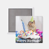 Chipmunk-Geburtstagsfeier Magnet (Vorderseite/Rückseite)