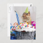 Chipmunk-Geburtstagsfeier Postkarte (Vorne/Hinten)