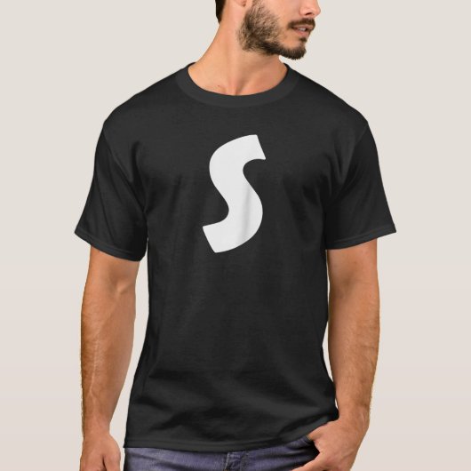 Chipmunk-Gruppe Kostümbrief S Bleu Hall T-Shirt (Vorderseite)