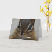 Chipmunk-Gruß-Karte Karte (Gelbe Blume)