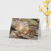 Chipmunk-Grüßkarte 2 Karte (Gelbe Blume)