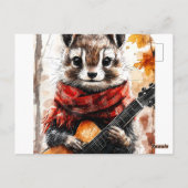 Chipmunk Guitar Melody Postkarte (Rückseite)