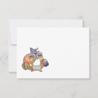 Chipmunk Halloween-Flatnote-Karte Dankeskarte