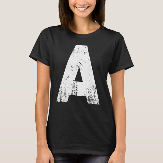 Chipmunk Halloween Karneval Kostüm Letter A Red V T-Shirt (Vorderseite)