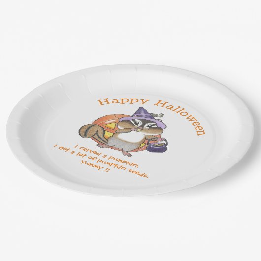 Chipmunk Halloween-Papierplatte Pappteller (Schrägansicht)