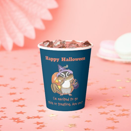 Chipmunk-Halloween-Papiertasse Pappbecher (Insitu)