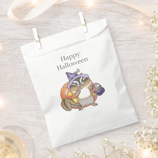 Chipmunk Halloween Trick oder Treat Favor Bag Geschenktütchen (Ausgeschnitten)