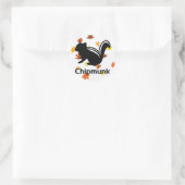 Chipmunk illustration (12) Black Runder Aufkleber (Tasche)