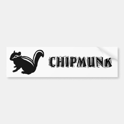 Chipmunk illustration (14) Black Autoaufkleber (Vorne)