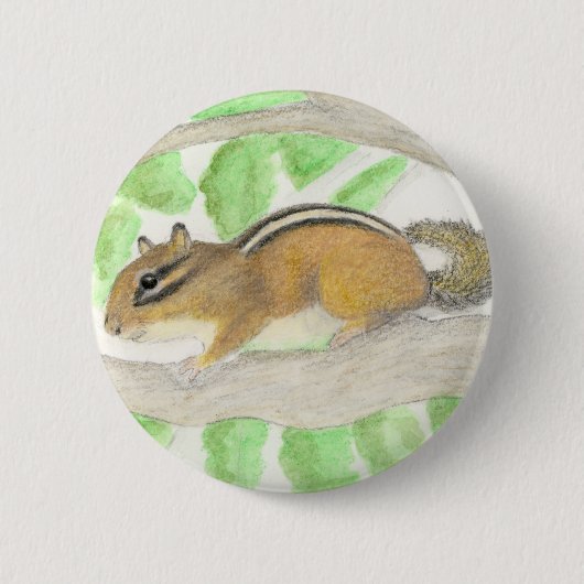 Chipmunk im Apple Tree Button (Vorderseite)