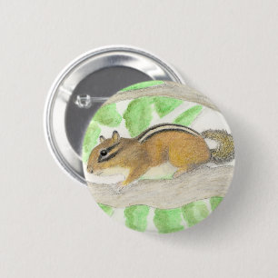 Chipmunk im Apple Tree Button