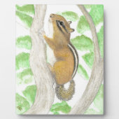 Chipmunk im Apple Tree Fotoplatte (Vorderseite)