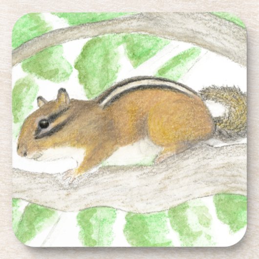 Chipmunk im Apple Tree Getränkeuntersetzer (Vorderseite)