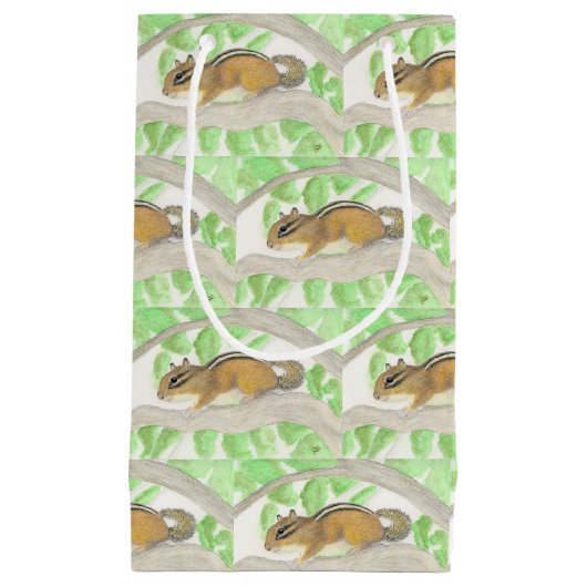 Chipmunk im Apple Tree Kleine Geschenktüte (Vorderseite)