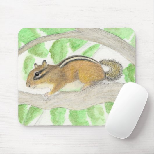 Chipmunk im Apple Tree Mousepad (Mit Mouse)
